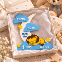 Placa Decorativa Personalizada Bebê Leão