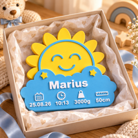 Placa Decorativa Personalizada Bebê Sol