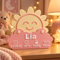 Placa Decorativa Personalizada Bebê Sol